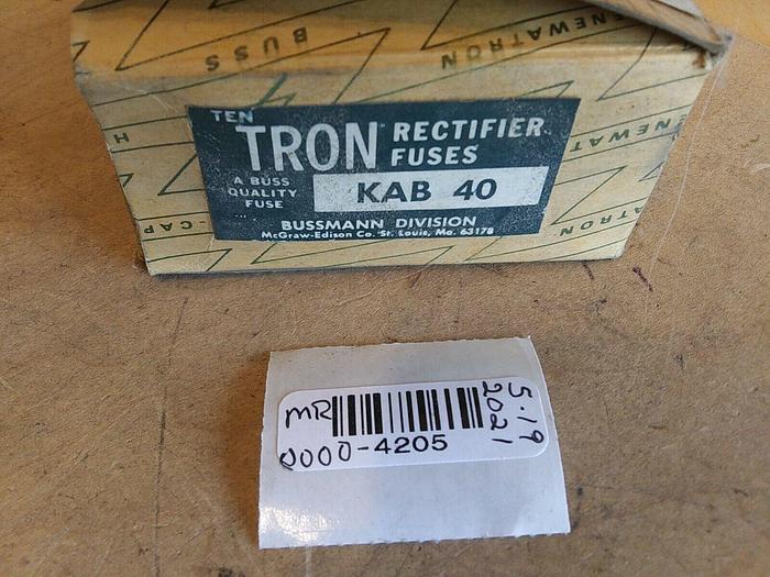 BUSS KAB 40 Rectifier Fuse Box of 8