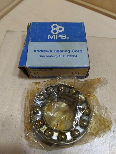 Andrews W1 Ball Thrust Bearing E81