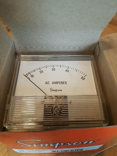 SIMPSON TV3AAA050 PANEL METER 0-50 ACA