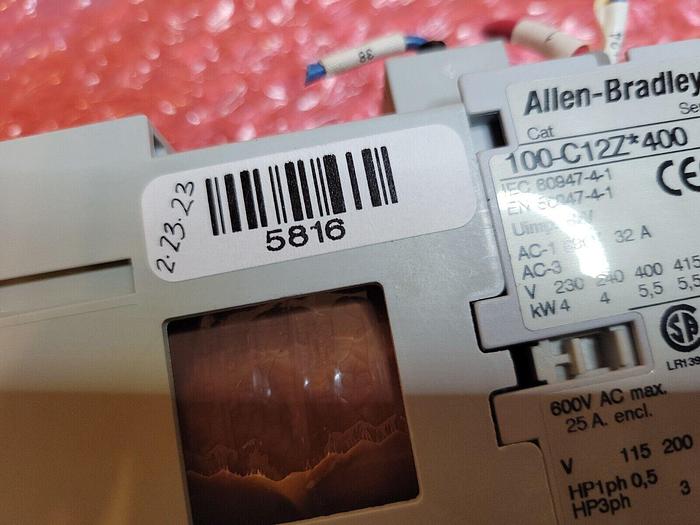 Used Allen Bradley 100S-C12DJ404C, 100-C12Z*400, 100S-F