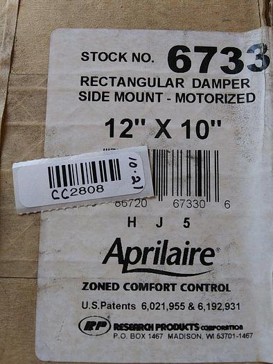 Aprilaire 6733 Rectangular Motorized Side Mount Damper 12"x10"