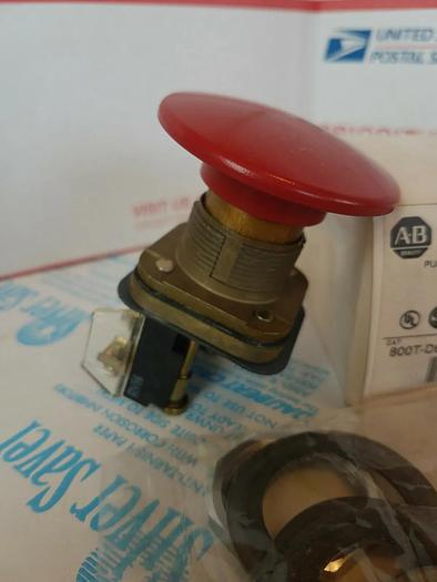 Allen Bradley 800T-D6LA Push Button Jumbo Mushroom Head Red