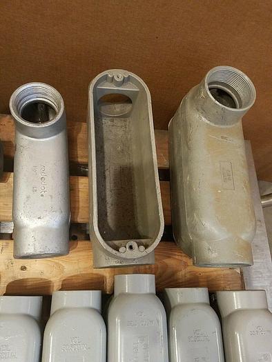 Used LB Pull Elbow Boxes - Killark RED-DOT OLB-5, E254321 - Aluminum - Lot of 15