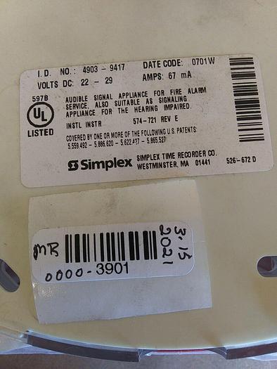 Simplex 4903-9417 Audio/Visible Smart Sync Unit *Red