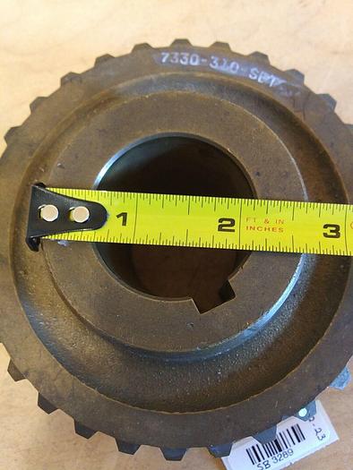 7330-310-SET Brass Worm Gear *30 Tooth *1.625 Bore *0.375 Key *2.625 Bore Depth