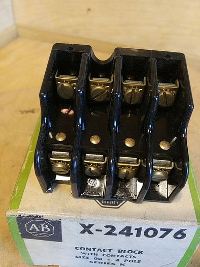 Allen Bradley X-241076 Contact Block with Contacts Size 00 4 Pole (Lot of 11)
