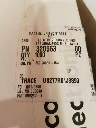 320563 AMP Tyco TEConnector Terminal Lugs - QTY 35 PIECES - 16-14AWG