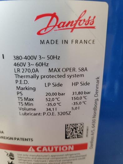 Danfoss SY300A4CBE Air Conditioning Scroll Compressor