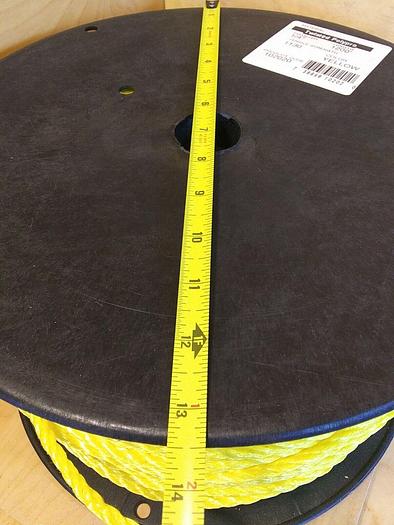Twisted Polypro Yellow Rope. Appx 1200ft. 1/4" diameter. 1130 Tensile Strength