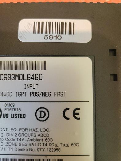Used GE Fanuc IC693MDL646D Input