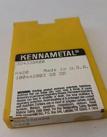 KENNAMETAL - 324338R00 K420, QTY 5 Carbide Inserts