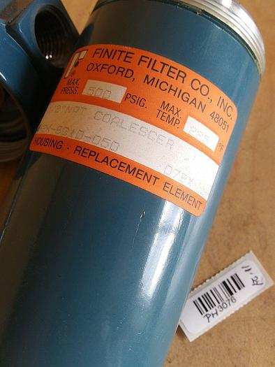 Finite Filter Co. H2A 1/2" NPT Coalescer Filter Canister *no filter 500psi