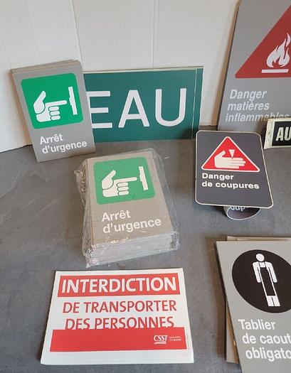 Used French Language Safety Facility Signage
