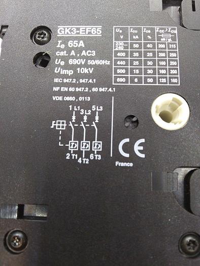 Telemecanique GK3 EF65 Magnetic Circuit Breaker