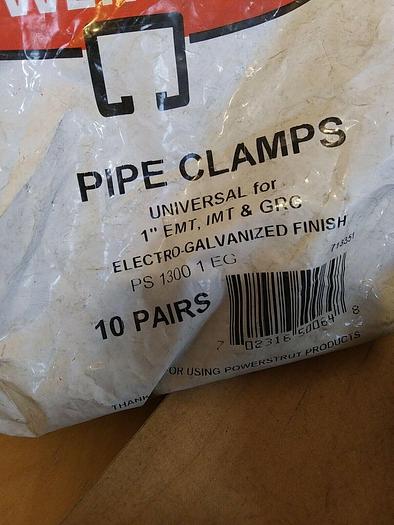 Power-Strut PS 1100 1 EG and PS1300 1 EG Pipe Clamps (Lot of 5)