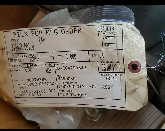 Used Paper converting Paper Converting Machine 318607.001.0 plates lot of 4 gear Housing