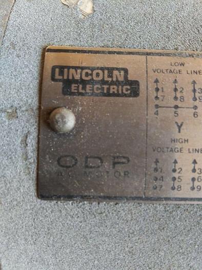 Used Lincoln Electric KM354 ODP AC 3 Phase Motor 1.5Hp 230-460volts