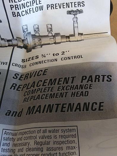 Watts 47 BFP RK/900F RK Reduced Pressure Backflow Preventers Service Kit