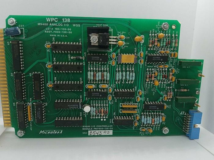 Used WEB PRINTING WPC 138 M9400 ANALOG I/O 800-138-00
