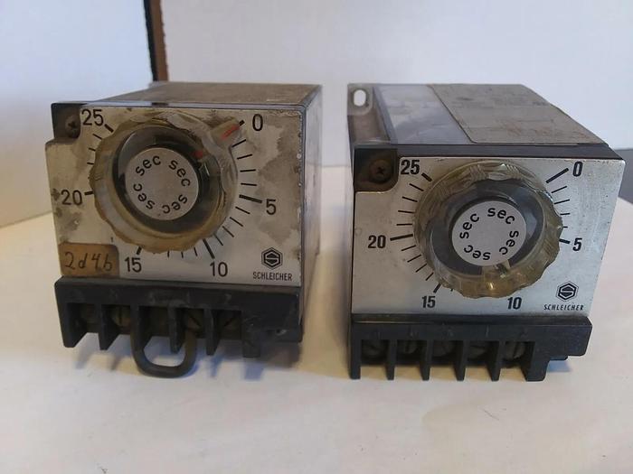 Used Schleicher 1ZM 11 Timer Relay.  (Lot of 2)