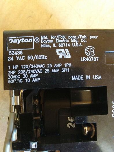Dayton 5Z436 Power Relay 25amp 3PDT 24VAC
