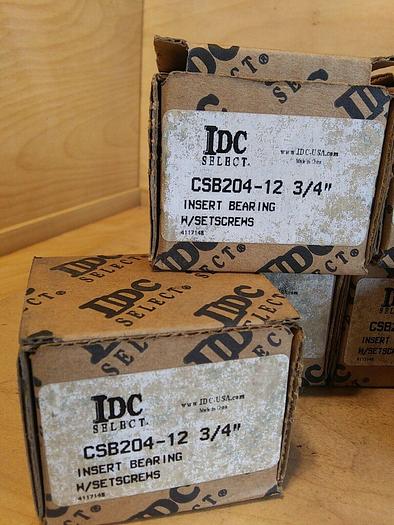 IDC Select CSB204-12 3/4" Insert Bearing with Setscrews (Lot of 6)
