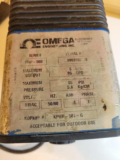Used Omega PHP-501-G High Temp Diaphragm Pump