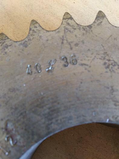Used 40L36 Triple Roller Chain Sprocket Unbranded