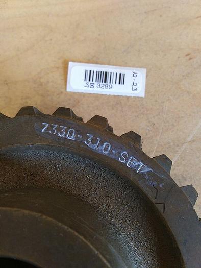 7330-310-SET Brass Worm Gear *30 Tooth *1.625 Bore *0.375 Key *2.625 Bore Depth
