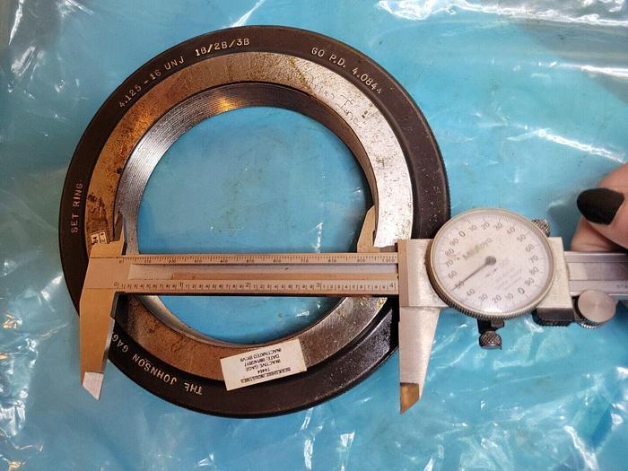 Used Johnson Gage Co. Set Ring 4.125-16 UNJ 18/28/3B