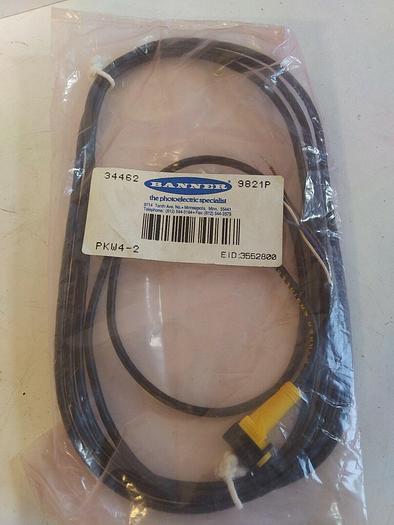 Used Banner QS12VP6LVQ Sensor with PKW4-2 Cable