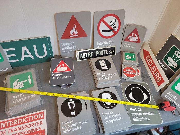 Used French Language Safety Facility Signage