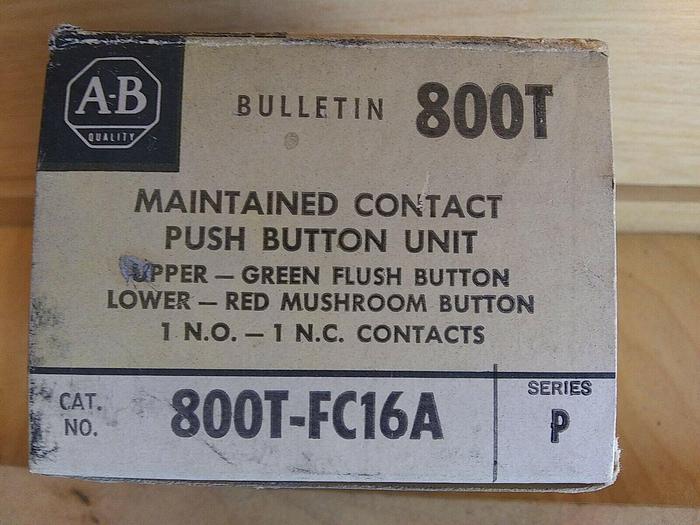 Allen Bradley 800T-FC16A Maintained Contact Push Button Unit