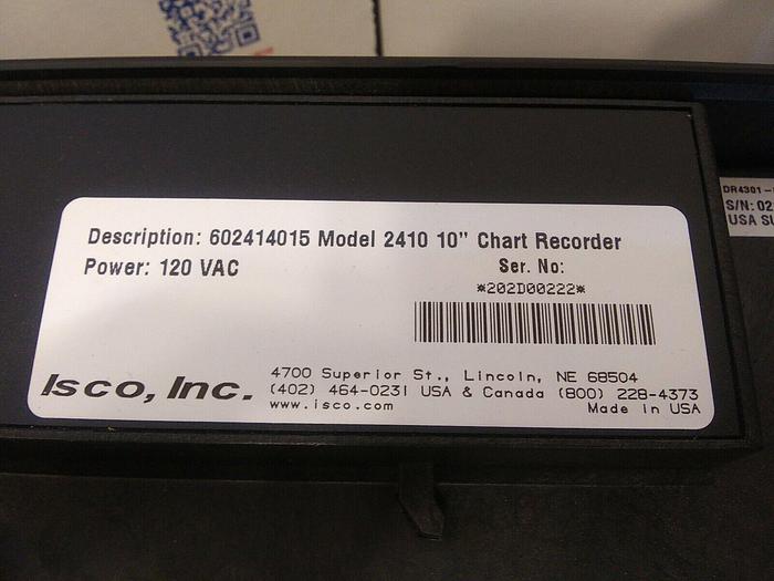 Used ISCO 2410 / Honeywell DR4301-0000-B0100-0000-00-000 Chart Recorder