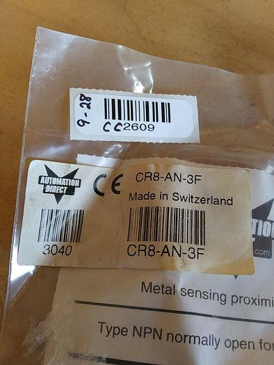 Automation Direct CR8-AN-3F Metal Sensing Proximity Switch