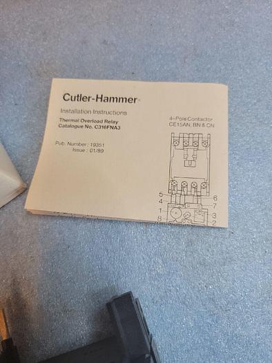 Eaton Cutler Hammer C316 FNA3H, Thermal Overload Relay 10782113735143