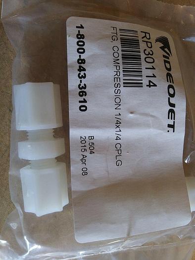 Videojet RP30114 Compression Fitting 1/4x1/4 CPLG