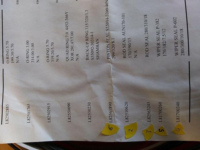 L82570143 L82510620 L82563245 L81700340 L81700260 L82561890 Industrial Seal Kit