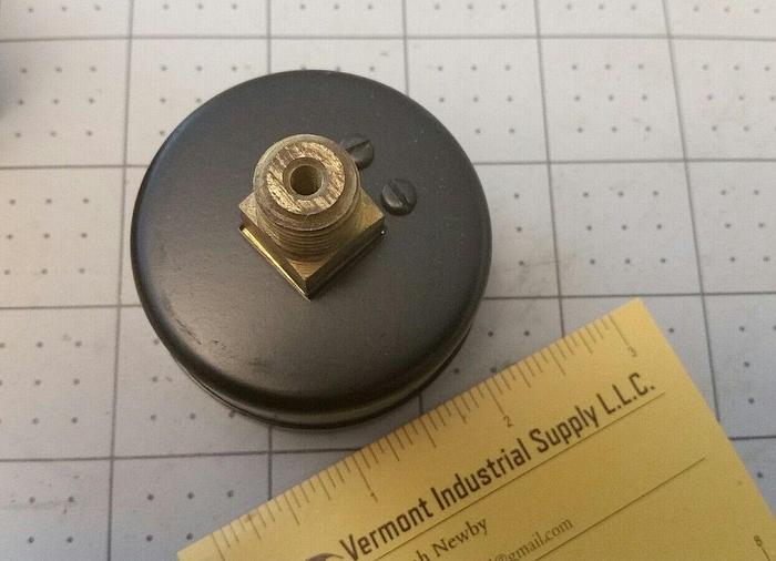 Marshalltown Pressure Gauge 2" Fig 23 Black Steel Case 1/4" Back Conn