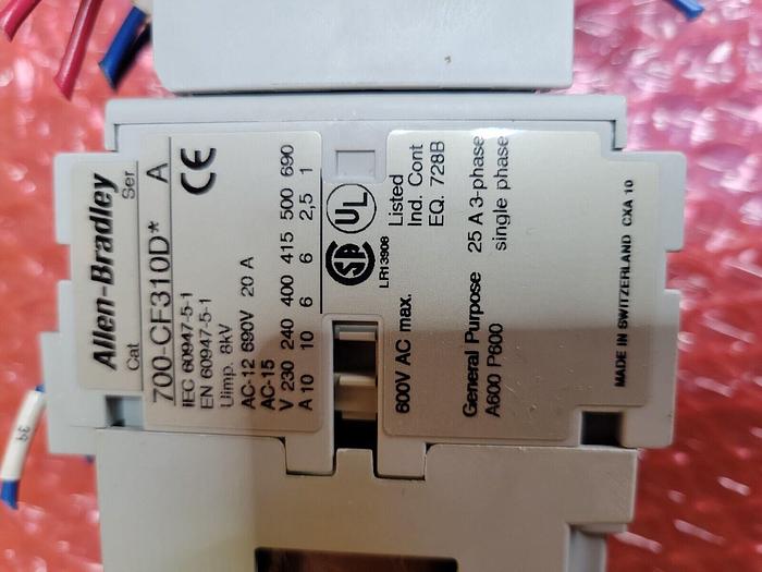 Used Allen Bradley 700S-CF620DJC, 700-CF310D, 100S-F