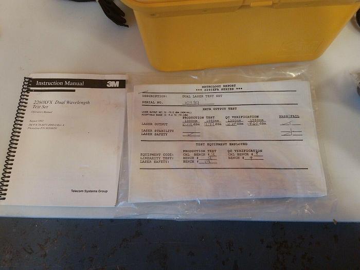 Used 3M Photodyne 2260XFX Dual Wavelength Test Set - Powers On