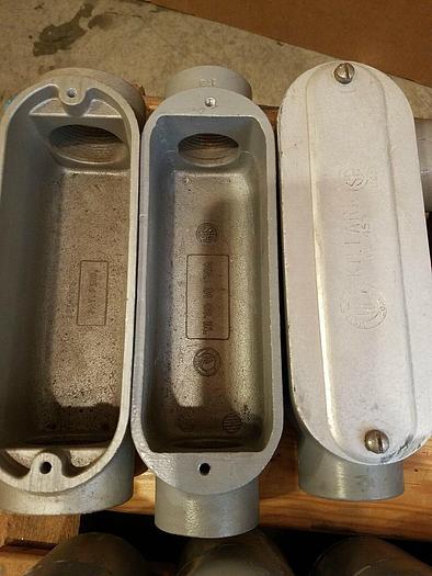 Used LB Pull Elbow Boxes - Killark RED-DOT TWOLB-5, Aluminum - Lot of 16