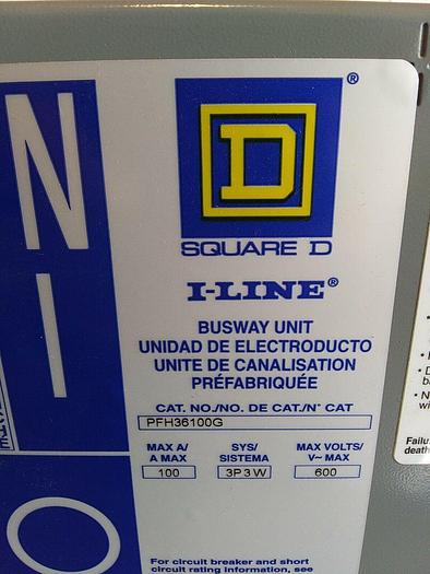 Square D PFH36100G I-LINE 100 AMP Circuit Breaker Disconnector