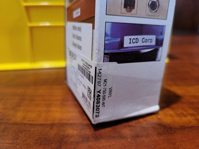 Brady M21-750-595-WT Cartridge, White Vinyl 662820966517