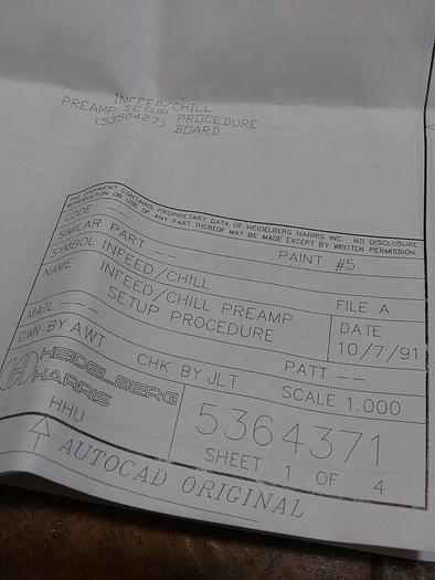 Heidelberg Harris 5350427D Infeed/Chill Preamplifier