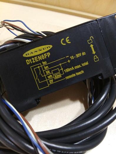 Banner D12EN6FP Teach Mode Fiber Optic Sensor