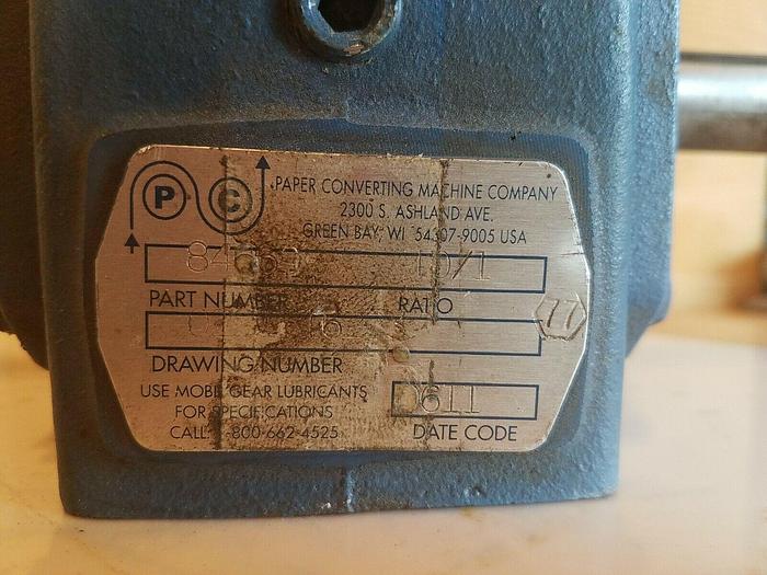 Used Paper Converting Machine Co Gear Reducer - 84669 10:1 Ratio