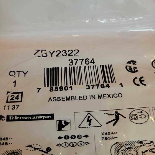 Schneider Electric ZBY2322 Automation Control Panel Nameplate Black New 785901377641