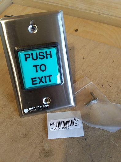 Dortronics 5215-SPBXE1 Push to Exit Illuminated Button 5215-SPB Series