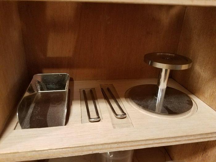 Used ATM Sonic Sifter Accessory Set For L3P Sieve, Funnel shadow box antique display